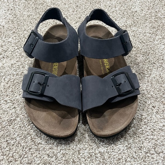 Birkenstock Sandals with Heel Strap in Size 6.5 Dark Gray - Picture 1 of 9
